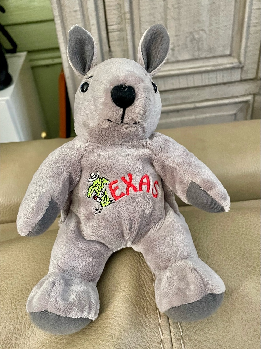 Souvies Texas Armadillo Plushie -  Souvenir/Stuffed Animal/Bean Bag - 9” x 6”